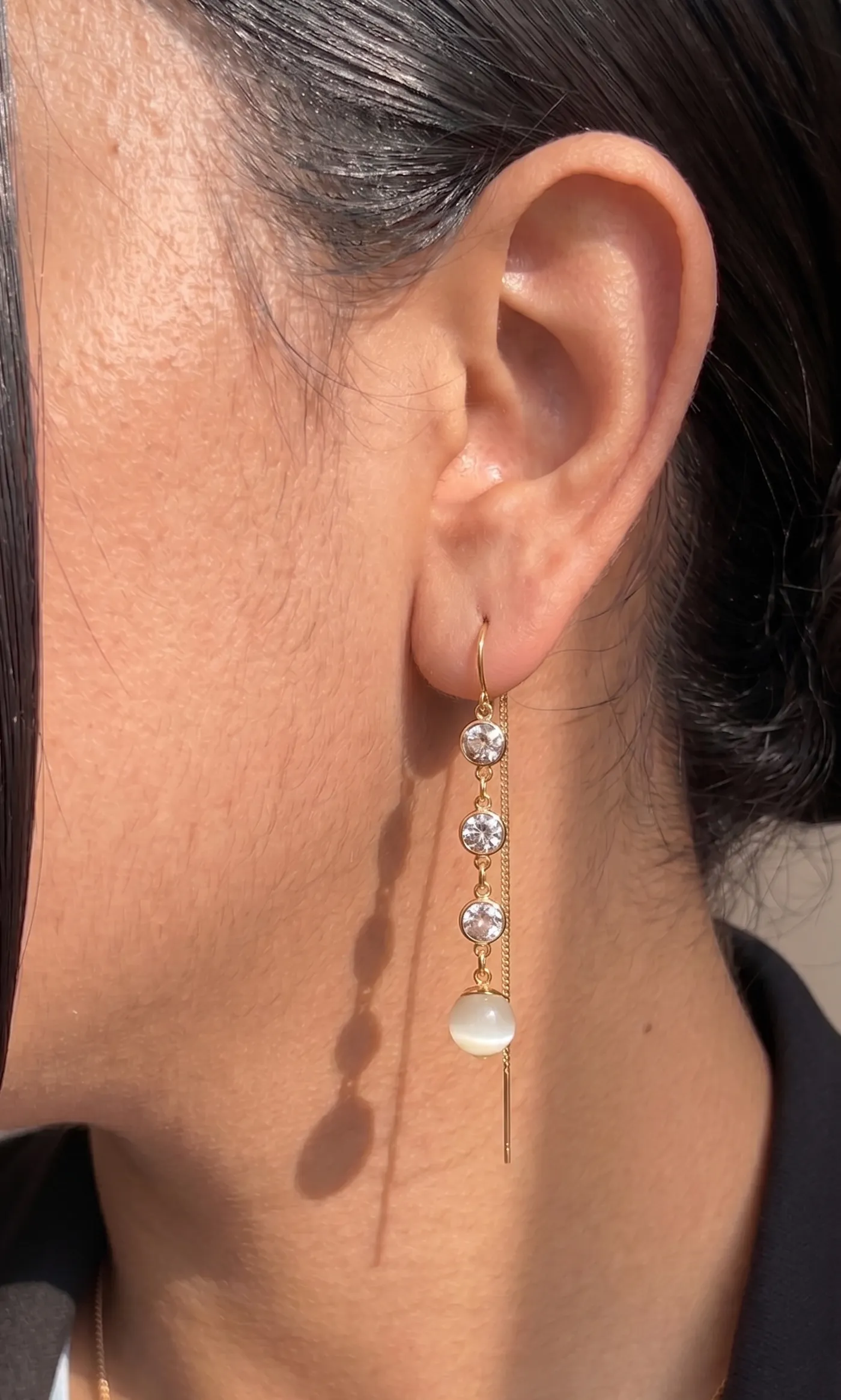 Golden Cascading Dangle Earrings